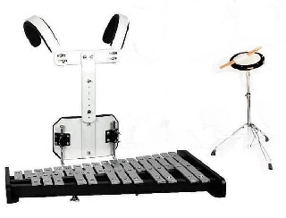 luke & daniel jbgs0630 - glockenspiel 30 piastre con supporto marching band e pad con stand incluso