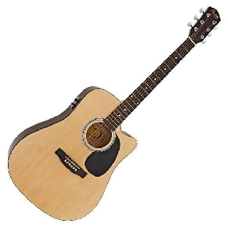 squier by fender sa 105 ce natural - chitarra acustica elettrificata cutaway natural