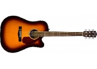 fender cd 140 sce sunburst - chitarra acustica elettrificata, con custodia rigida