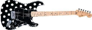 fender buddy guy standard stratocaster mn polka dot finish