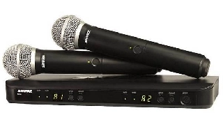 shure blx288/pg58 - sistema doppio radiomicrofono pg58