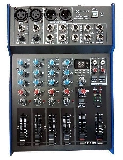 extreme mx802xdu mixer 4 canali compatto per live phantom power +48v out xlr + effetti dsp + usb