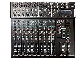 extreme mx2242xd mixer 12 canali per live phantom power +48v out xlr + effetti + player mp3 usb