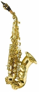 extreme jbss-06 sax soprano curvo sib in ottone dorato - set completo